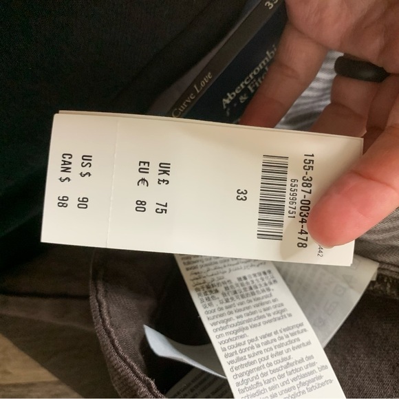 Abercrombie & fitch womens brown the 90s relaxed high rise jean 33 NEW - Picture 9 of 10